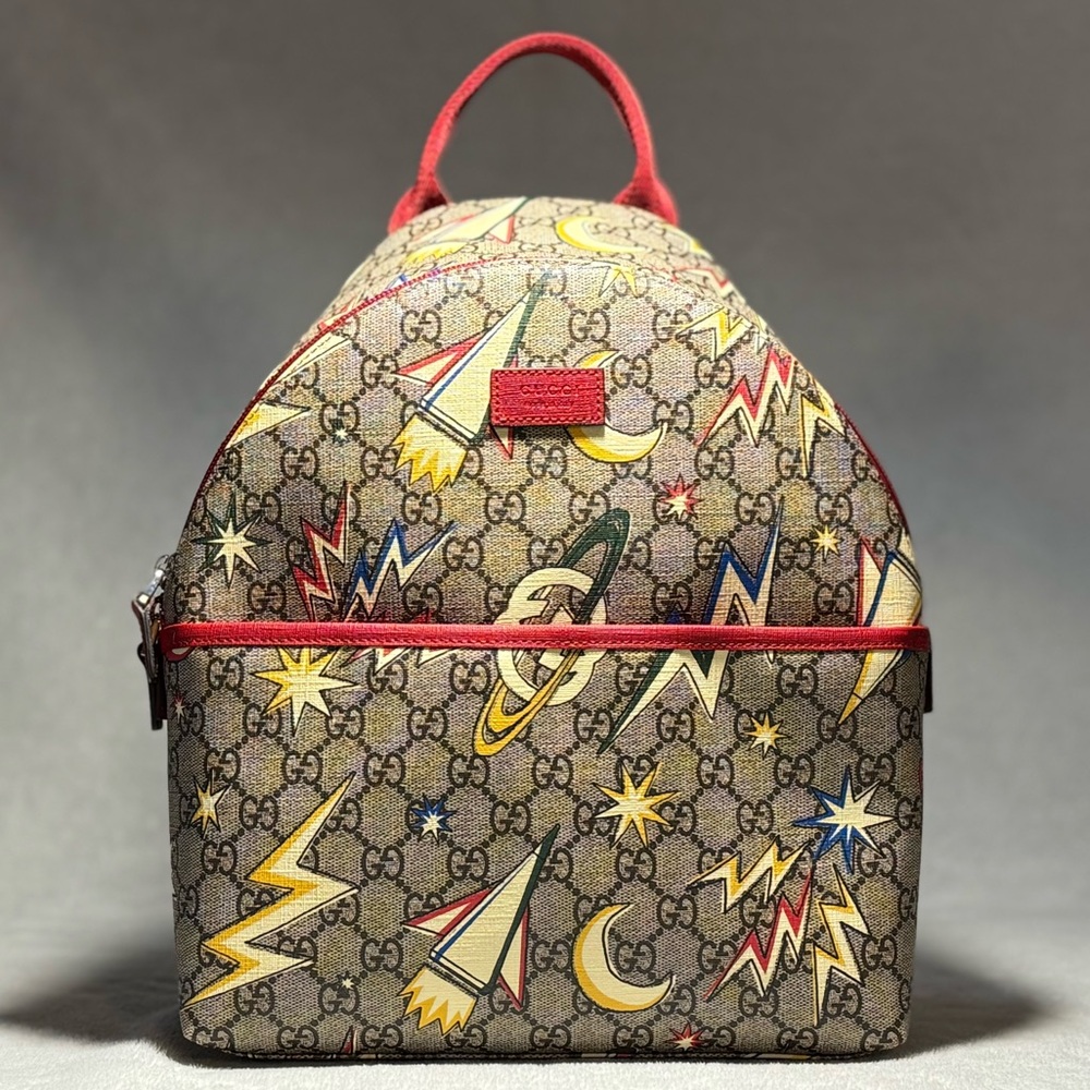 Authentic GUCCI GG Supreme Monogram Space Themed Backpack